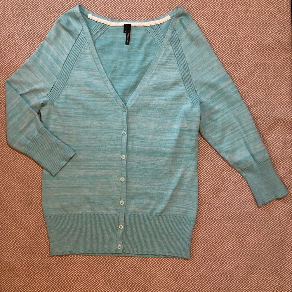 Maurices Turquoise Cardigan, Size Medium